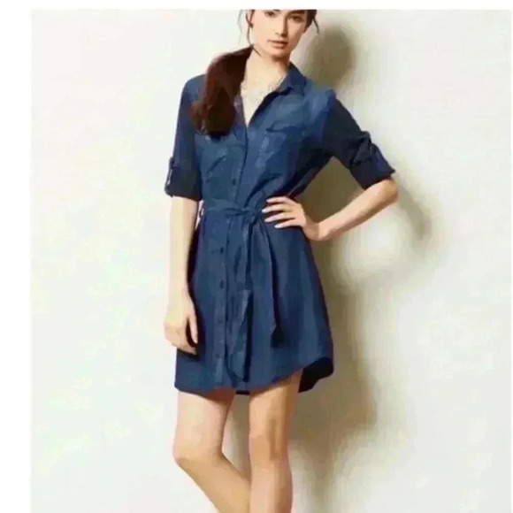 Anthropologie Denim Dress Cloth and Stone - Picture 1 of 3